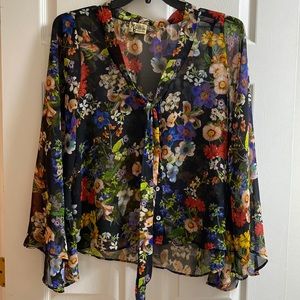 Show me your mumu black floral top